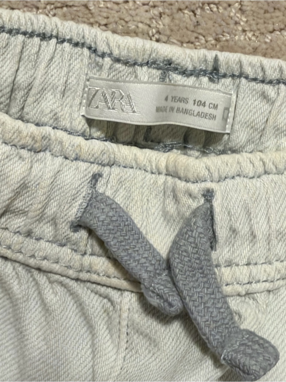 Zara Kids Light Gray Washed-Effect Balloon Barrel Jeans 4 Years toddler - Picture 4 of 4